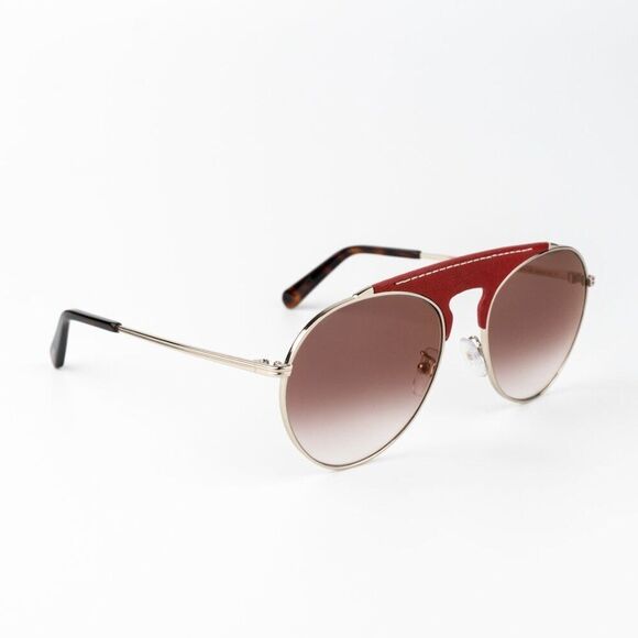 Loewe Women Sunglasses LW40005U 33G Red Leather Brown Gradient Pilot BRAND NEW main image 6